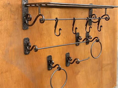 Vintage Metal Towel Rack 